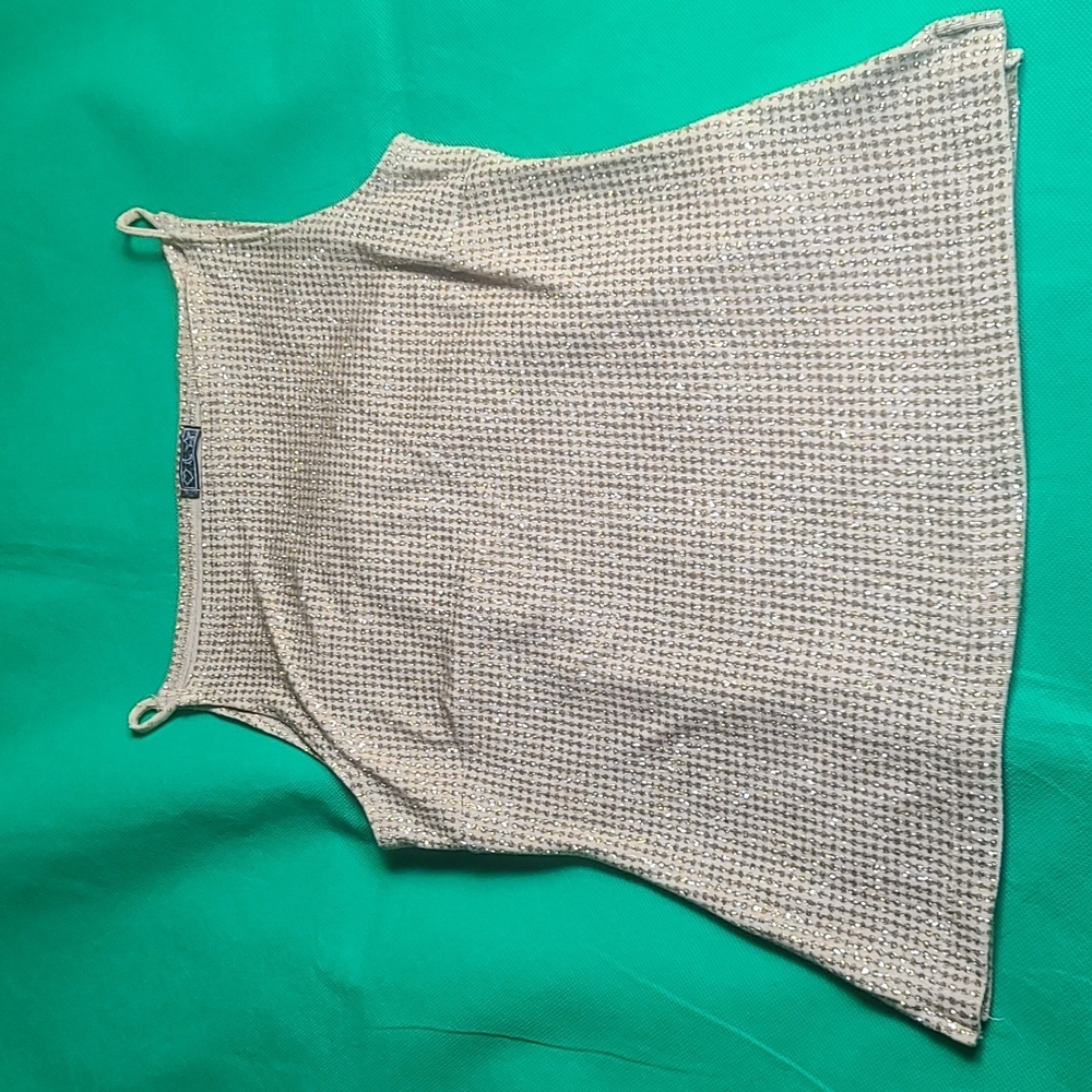 Rampage Glitter Spaghetti Strap Blouse